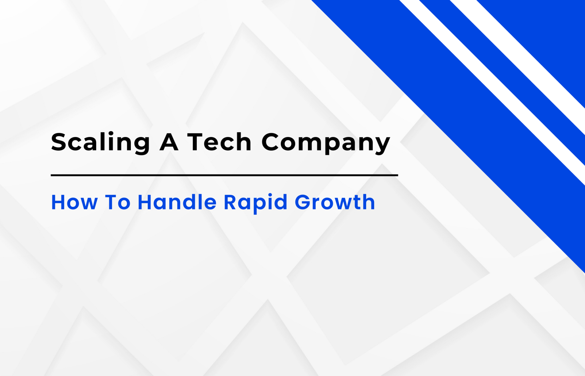 scaling a tech company